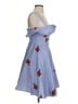 Guess 100% Polyester Hearts Blue Cocktail Dress Size XS - photo 4