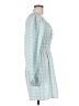 Leyden 100% Polyester Checkered-gingham Teal Casual Dress Size M - photo 4