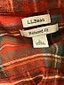 L.L.Bean Plaid Burgundy Red Long Sleeve Button-Down Shirt Size L - photo 7