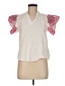 THML White Short Sleeve Blouse Size M - photo 1