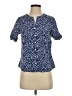 L.L.Bean Print Blue Short Sleeve Blouse Size XS - photo 1