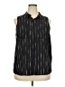 Apt. 9 100% Polyester Stripes Black Sleeveless Blouse Size XXL - photo 1
