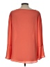 Ann Taylor 100% Polyester Orange 3/4 Sleeve Blouse Size L - photo 2