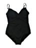 Unbranded Solid Black One Piece Swimsuit Size XL (estimated) - photo 1