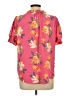 Les Amis 100% Polyester Tropical Pink Short Sleeve Blouse Size L - photo 2