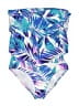 Jantzen Tropical Blue One Piece Swimsuit Size 10 - photo 1