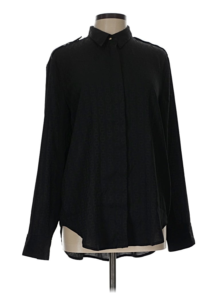 Pre-owned Jcrew Long Sleeve Blouse In Black