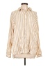 Universal Thread Stripes Ivory Long Sleeve Blouse Size L - photo 1