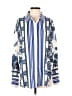 Express Paisley Blue Long Sleeve Blouse Size M - photo 1