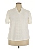 Unbranded Ivory Short Sleeve Blouse Size 2X - photo 1