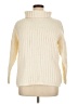 One Step Up 100% Acrylic Ivory Turtleneck Sweater Size L - photo 1