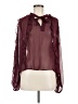 Ann Taylor LOFT Burgundy Long Sleeve Blouse Size M - photo 1