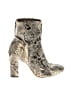 Alexandre Birman 100% Leather Animal Print Ivory Ankle Boots Size EU 38 1/2 - photo 1