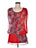 Ella Moss 100% Silk Red 3/4 Sleeve Silk Top Size M - photo 1