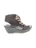 FLY London Gray Wedges Size EU 38 - photo 1
