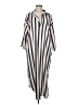 Unbranded Stripes Ivory Casual Dress Size M - photo 1