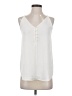 Ann Taylor LOFT 100% Polyester Ivory Sleeveless Blouse Size XXS - photo 1