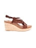 Zodiac 100% Leather Brown Wedges Size 8 1/2 - photo 1