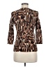 Talbots 100% Merino Wool Animal Print Brown Wool Pullover Sweater Size M (petite) - photo 2