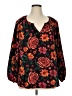 Emily Wonder 100% Polyester Black 3/4 Sleeve Blouse Size 1X - photo 1