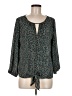 West Kei 100% Polyester Green Long Sleeve Blouse Size M - photo 1