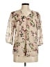 Living Doll Tan 3/4 Sleeve Blouse Size M - photo 1