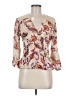 Eyeshadow 100% Rayon Ivory 3/4 Sleeve Blouse Size M - photo 1
