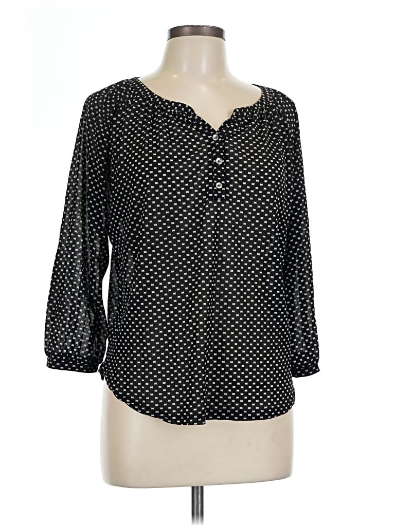 Pre-owned The Limited 3/4 Sleeve Blouse In Black