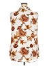 Liz Claiborne 100% Polyester Floral White Sleeveless Blouse Size XXL - photo 2