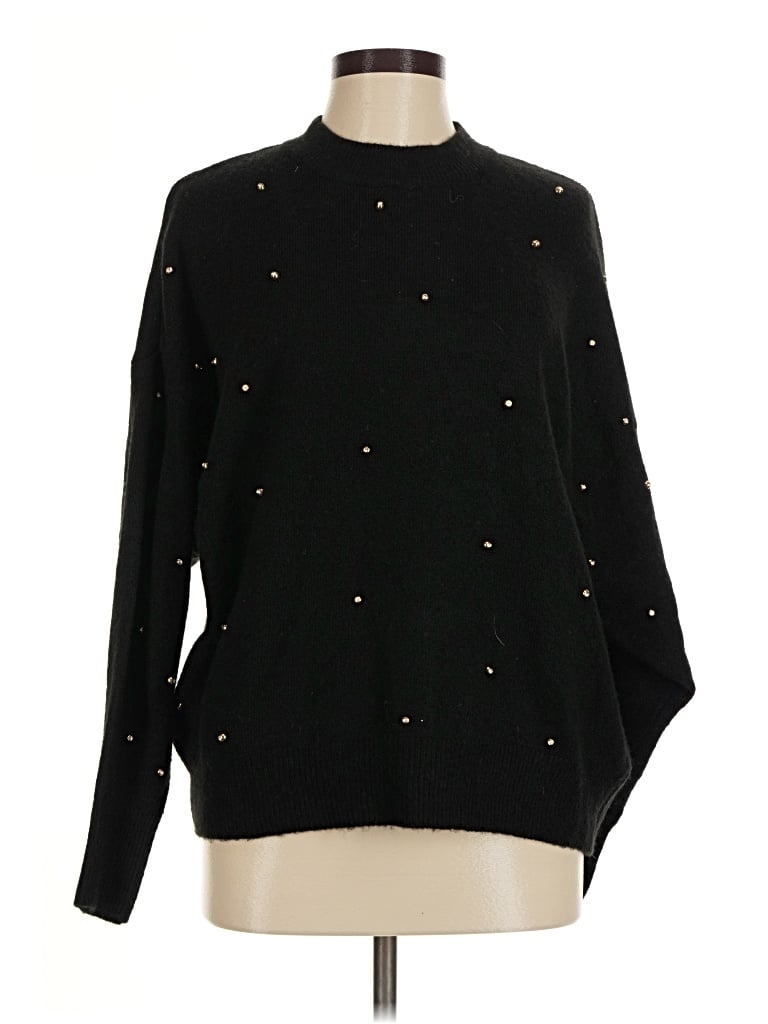 Pre-owned H&m Turtleneck Sweater In Black