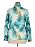 Shein Print Teal Long Sleeve Blouse Size XL - photo 2