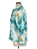 Shein Print Teal Long Sleeve Blouse Size XL - photo 5
