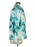 Shein Print Teal Long Sleeve Blouse Size XL - photo 4