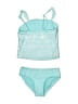 Cat & Jack Teal Two Piece Swimsuit Size 4 - 5 - photo 2