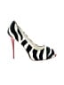 Giuseppe Zanotti Animal Print Ivory Black Heels Size EU 39 1/2 - photo 1