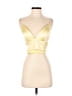 Sherri Hill 100% Polyester Solid Yellow Gold Sleeveless Top Size 4 - photo 1