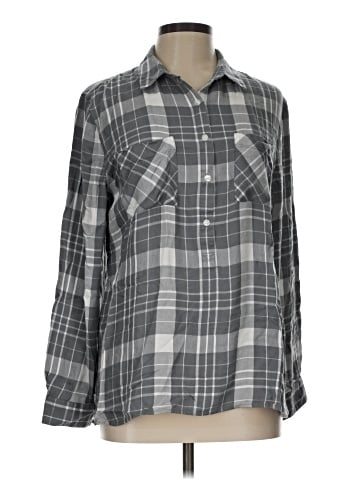 Pure Navy Long Sleeve Button-Down Shirt (view 1)
