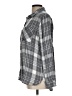 Pure Navy 100% Rayon Plaid Gray Long Sleeve Button-Down Shirt Size L - photo 5