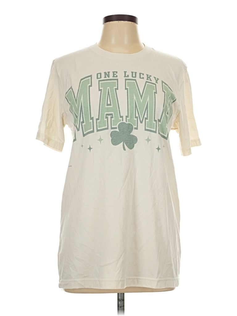Pre-owned Bella+canvas Short Sleeve T-shirt In Ivory