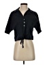 Southaven Black 3/4 Sleeve Button-Down Shirt Size S - photo 1