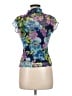 Aqua 100% Polyester Blue Short Sleeve Blouse Size M - photo 2