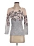 Boston Proper Floral Silver Pullover Sweater Size S - photo 1