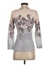 Boston Proper Floral Silver Pullover Sweater Size S - photo 2