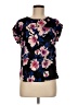 Lily White Black Short Sleeve Blouse Size M - photo 1
