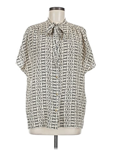 Céline Short Sleeve Silk Top (view 1)