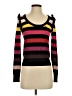 Sonia Rykiel 100% Pima Cotton Stripes Black Pullover Sweater Size S - photo 1