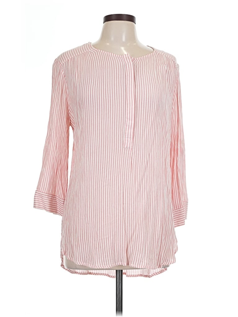 Pre-owned Nine West 3/4 Sleeve Blouse In Pink