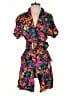 Assorted Brands 100% Rayon Tropical Purple Romper Size S - photo 1