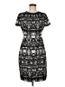 J.Crew 100% Polyester Graphic Black Casual Dress Size 6 - photo 1
