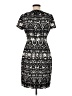 J.Crew 100% Polyester Graphic Black Casual Dress Size 6 - photo 2